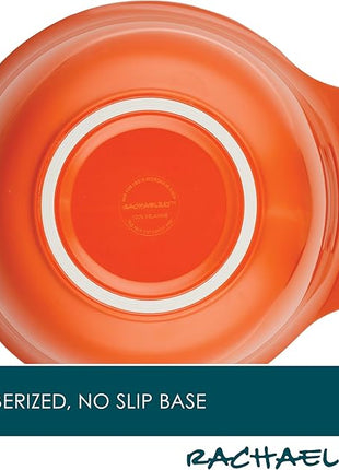 Rachael Ray Pantryware Mixing Bowl Measuring Cup and Utensil Set, 10 Piece, Orange