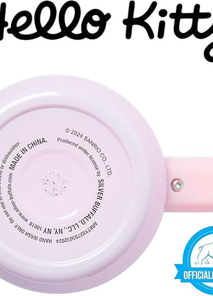 Silver Buffalo Sanrio Hello Kitty Christmas Holiday Dress and Matching Bow Snowflakes Stainless Steel Tumbler with Handle and Straw, Fits in Standard Cup Holder, 40 Ounces