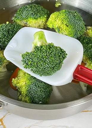 Commercial Spoonula Rubber Spatula Set, High Heat Spatula Spoon 9.5 Inches, Commercial Spatula for Cooking, Rubber Spatula Set Resistant to 500℉ (2 Spoonulas 9.5")