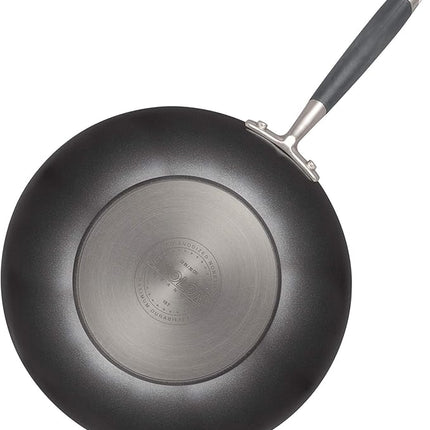 Anolon Advanced Hard Anodized Nonstick Frying Pan/ Fry Saute All Purpose Pan with Lid - 12 Inch, Gray