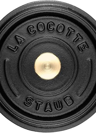 Staub 1101225 Round Cocotte Pot, 12 cm, Matt Black