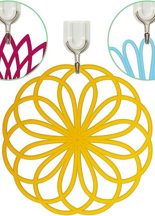 ME.FAN Silicone Trivet Mat - Kitchen Hot Pads for Pots & Dish - Insulated Teapot Trivet - Flexible, Durable, Non-Slip Large Coasters 3 Set Yellow