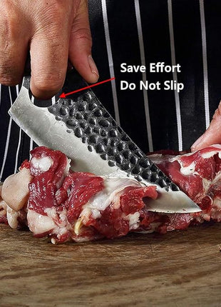 Smith Chu Forged Viking Knives - Husk Chef and Butcher Knife Set, Fishing Filet & Bait Knife, Japanese Boning Knife, Meat Cleaver for Kitchen or Camping - Gift for Dad