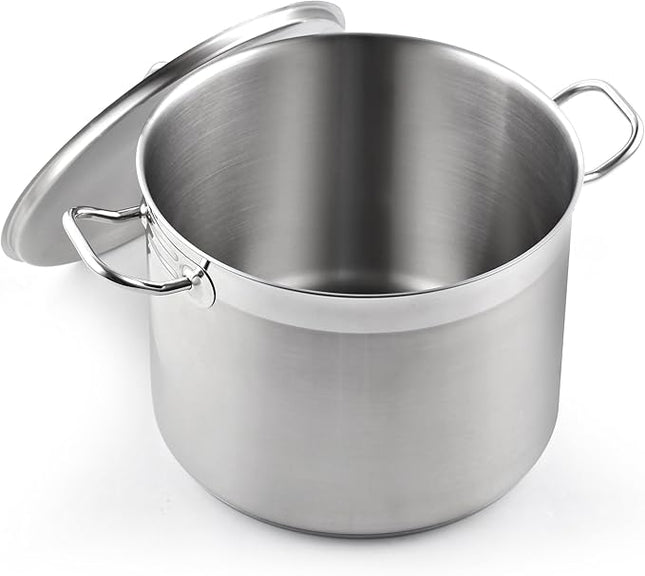 Cooks Standard Stockpots Stainless Steel, 20 Quart Professional Grade Stock Pot with Lid, Silver