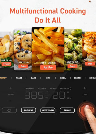 COSORI Air Fryer Pro LE 5-Qt Airfryer, With 20PCS paper liners, 10 Functions that Dry, Bake, Roast &Preheat, Shake Reminder, Up to 450℉, 85% Oil less, Compact, 130+ Recipes, Dishwasher Safe, White