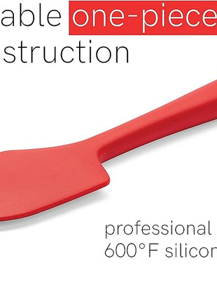 UpGood Silicone Spatula Set 600°F - High Heat Resistant Nonstick, Small and Large Kitchen Spatulas - Flexible BPA Free Professional Grade Cookware - Utensils for Cooking, Baking, Mixing(4 Pcs, Red)