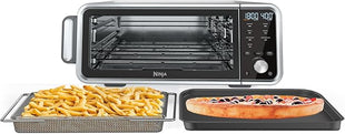 Ninja SP201 Digital Air Fry Pro Countertop 8-in-1 Oven with Extended Height, XL Capacity, Flip Up & Away Capability for Storage Space, with Air Fry Basket, Wire Rack & Crumb Tray, Silver