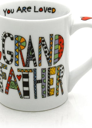 Our Name is Mud “Loved Grandfather” Porcelain Mug, 16 oz.