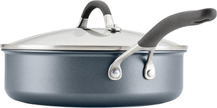 Circulon A1 Series with ScratchDefense Technology Nonstick Induction Sauté Pan with Helper Handle and Lid, 5 Quart, Graphite