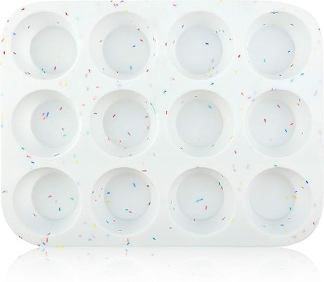 Silicone Muffin Pan Regular 12 Cups Muffin Tin Cupcake Pans for Baking Non-stick Muffin Tray Mold Easy Release,Durable,BPA Free