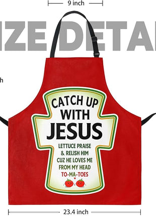 Funny Men Cooking Grilling Aprons Belly BBQ Funny Gag Gifts for Christmas, White Elephant Gift Exchange (Tomato, One Size)