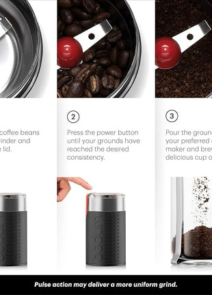 Bodum Bistro Electric Blade Coffee Grinder, Black