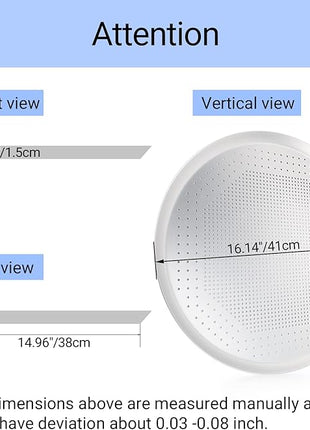 Beasea Pizza Pan, 16 Inch Pizza Tray with Holes for Oven Nonstick Perforated Pizza Crisper Tray Bakeware, Aluminum Alloy Round Pizza Baking Pans Stainless Cooking Dish for Home Kitchen Restaurant