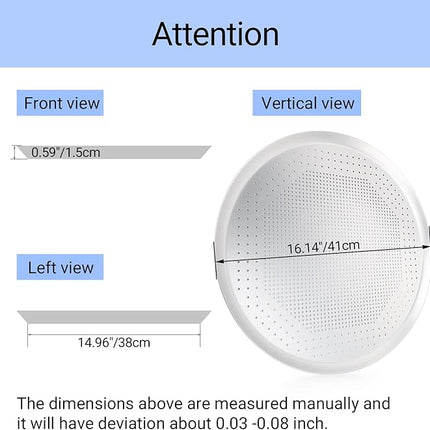 Beasea Pizza Pan, 16 Inch Pizza Tray with Holes for Oven Nonstick Perforated Pizza Crisper Tray Bakeware, Aluminum Alloy Round Pizza Baking Pans Stainless Cooking Dish for Home Kitchen Restaurant