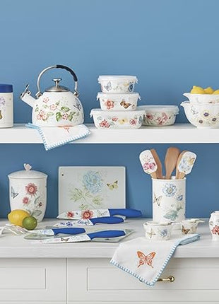 Lenox Butterfly Meadow Large Glass Cutting Board, 2.95 LB, Multi