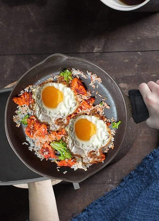 2 PCS Gray Pot Holders Sets for Kitchen Heat Resistant Oven Hot Pads with Pockets Non Slip Soft Grip Potholders for Baking Cooking 8"x8.5"