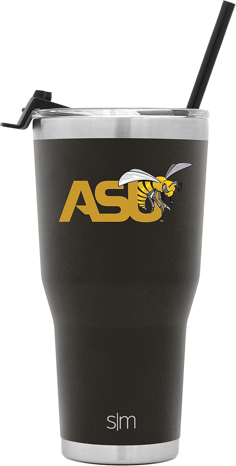 Simple Modern Officially Licensed Collegiate Alabama State Hornets Tumbler with Straw and Flip Lid | Insulated Stainless Steel 30oz Thermos | Cruiser Collection | Alabama State University