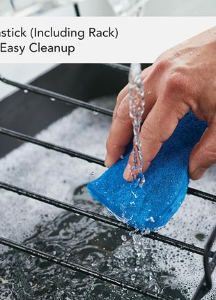 KitchenAid Hard Anodized Roasting Pan/Roaster with Removable Rack, 13 Inch x 15.75 Inch - Matte Black