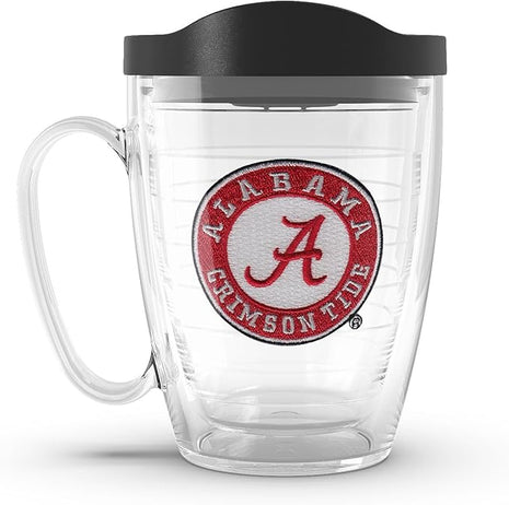 Tervis Made in USA Double Walled University of Alabama Crimson Tide Insulated Tumbler Cup Keeps Drinks Cold & Hot, 16oz Mug, Emblem