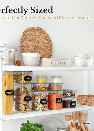 Chef's Path Airtight Food Storage Container Set with Lids - Superior Variety Pack of 36 for Kitchen & Pantry Organization, BPA Free Kitchen Storage Containers for Cereal, Flour &, Sugar