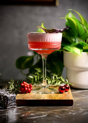 Pasabahce Vintage Coupe Glasses Set Of 6 - Exclusive Champagne, Cocktail, Martini, Wine Glasses - Long Stem Glassware - 8.8 oz - Perfect for Parties, Gifts, Housewarming, Weddings,Aniversary