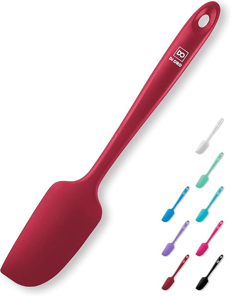 DI ORO Mini Spatula - Small Spatulas Silicone Heat-Resistant up to 600°F - Silicone Kitchen Scraper for Baking & Cooking BPA Free - Mixing Spatula Dishwasher Safe - Nonstick Cookware Safe (Red)
