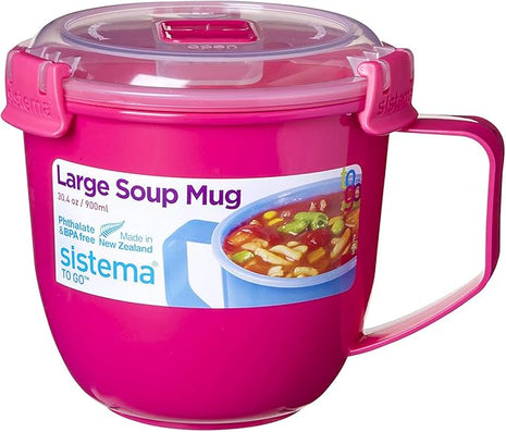 Sistema To Go Collection Soup Mug Large (Pack of 1) Assorted