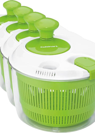 Cuisinart Salad Spinner- Wash, Spin & Dry Salad Greens, Fruits & Vegetables, 3qt, CTG-00-SSAS (Pack of 4)