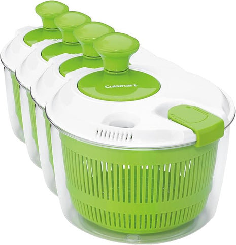 Cuisinart Salad Spinner- Wash, Spin & Dry Salad Greens, Fruits & Vegetables, 3qt, CTG-00-SSAS (Pack of 4)