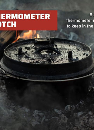 Camp Chef DO-12 Pre Seasoned Cast Iron Dutch Oven, Black