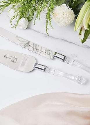 AW BRIDAL Mis Quince Años Quinceanera Cake Knife and Server Set, Sweet 15 Birthday Cake Cutting Set Cake Spatula 15years Stainless Steel Cake Servering Set, Silver