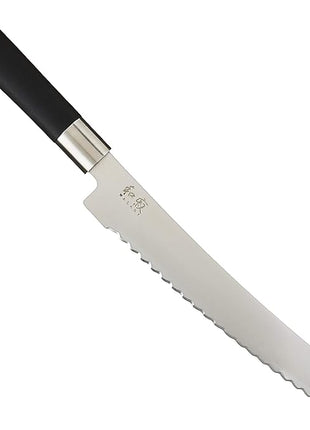 Kai Wasabi Bread Knife 9”, Wide Serrations are Gentle on Bread, Comfortable Handle Offers Secure Grip in Wet Conditions, Serrated Kitchen Knife