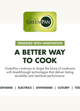 GreenPan Valencia Pro 9.5" Nonstick Crepe Pan, PFAS-Free Ceramic Flat Pancake Skillet, Induction Ready Cookware, Hard Anodized, Dishwasher & Oven Safe, Gray