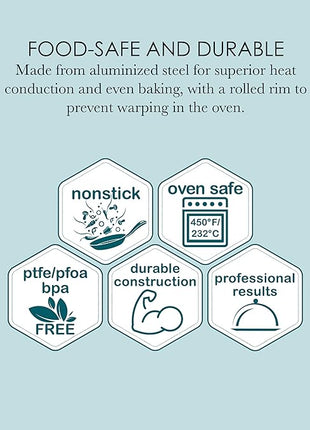 Chicago Metallic Professional Non-Stick Cookie and Jelly-Roll Pan Set with Cooling Rack, 17 by 12.25 Inches