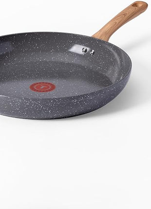 T-Fal Revive Ceramic Nonstick Frying Pan 12 Inch Skillet, Oven Safe to 350°F, Stay-Cool Handle, Grey Granite