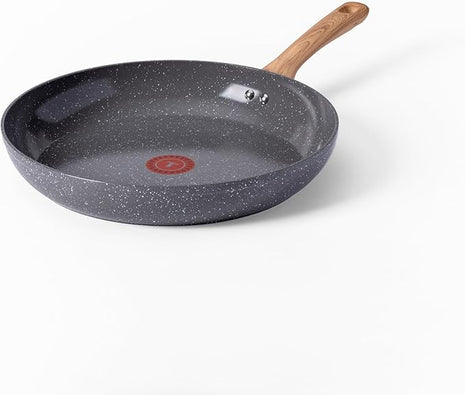 T-Fal Revive Ceramic Nonstick Frying Pan 12 Inch Skillet, Oven Safe to 350°F, Stay-Cool Handle, Grey Granite