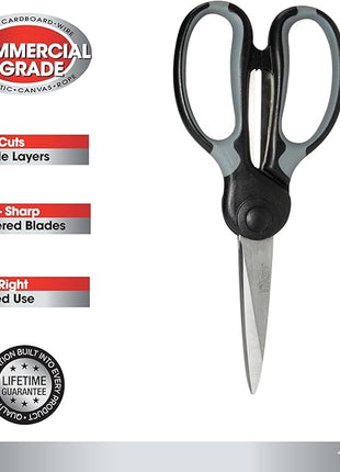 Titan Industrial Grade Heavy Duty Scissors Multipurpose Shears for Sewing and Crafting Durable Easy to Use Stainless Steel Blades with Comfortable Handles for Reliable Precision Cutting