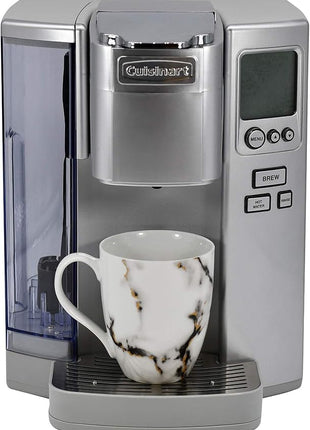 Cuisinart Coffee Maker, Single Serve 72-Ounce Reservoir Coffee Machine, Programmable Brewing & Hot Water Dispenser, Stainless Steel, Cool Grey