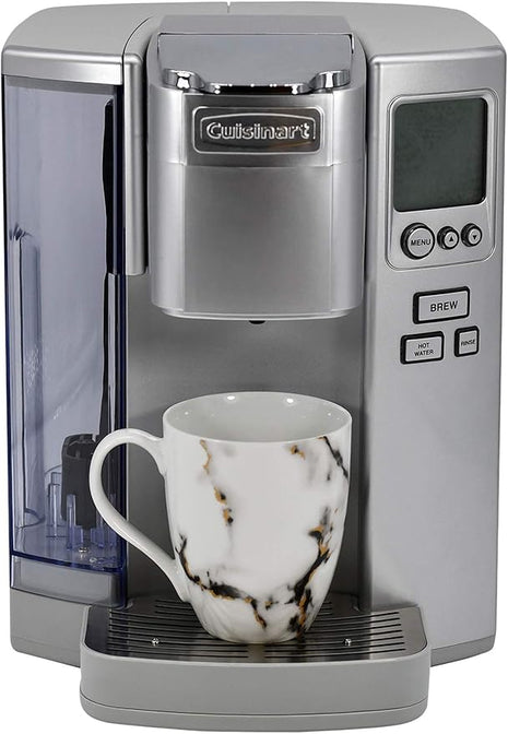 Cuisinart Coffee Maker, Single Serve 72-Ounce Reservoir Coffee Machine, Programmable Brewing & Hot Water Dispenser, Stainless Steel, Cool Grey