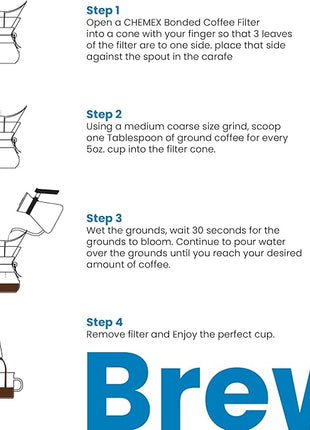 Chemex Pour-Over Glass Coffeemaker - Classic Series - 10-Cup - Exclusive Packaging