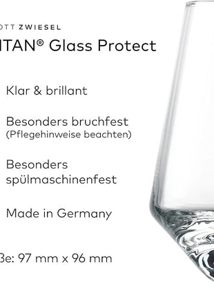 Zwiesel Glas Pure German Crystal Glassware Collection, 2 Count (Pack of 1), Dancing Party Tumblers Cocktail Glass