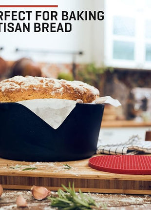 Uno Casa 2-in-1 Cast Iron Dutch Oven Large - 5 Quart Dutch Oven Pot with Lid, Pre-Seasoned Cooking Dish for Bread Baking and Stews - Heavy Duty Cast Iron Pot with Detachable Frying Pan Lid for Versatile Cooking