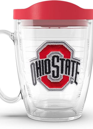 Tervis Made in USA Double Walled Ohio State Buckeyes Insulated Tumbler Cup Keeps Drinks Cold & Hot, 16oz Mug, Emblem