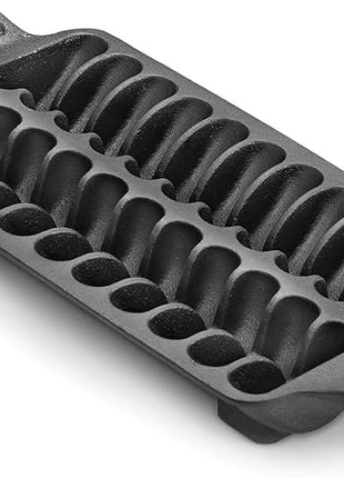 Outset 76375 Shrimp Cast Iron Grill and Serving Pan , Black