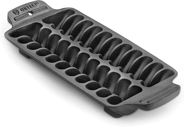 Outset 76375 Shrimp Cast Iron Grill and Serving Pan , Black