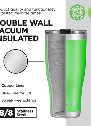 HAUSHOF 20 oz Tumbler, Stainless Steel Vacuum Insulated Coffee Tumbler Water Cup, Double Wall Travel Mug with Lid, Perfect for Hot and Cold Drinks