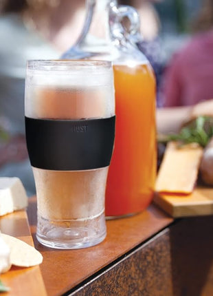 Host Freeze Best Dad Ever Insulated Glass Tumbler for Cold Drinks, Freezable Gifts for Dad, Double Wall Insulated Beer Glass for Chilled Lager, IPA, Ale & Iced Coffee, 16 oz, Set of 1