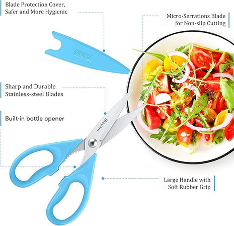 Gifts for Dad from Daughter Son, BEST DAD Tool Shears, iBayam Kitchen Scissors All Purpose Heavy Duty Meat Scissors Poultry Shears, Dishwasher Safe Stainless Steel Utility Scissor