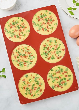 2 Pack Silicone Egg Mold for Breakfast Sandwiches, 4 Inch Non-Stick Jumbo Muffin Top Pan Round Baking Mold for English Egg Muffin, Hamburger Bun, Whoopie Pie