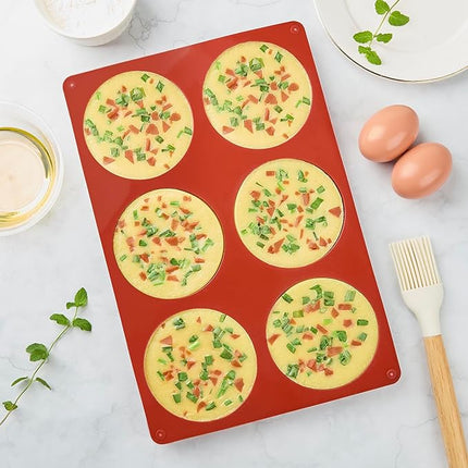 2 Pack Silicone Egg Mold for Breakfast Sandwiches, 4 Inch Non-Stick Jumbo Muffin Top Pan Round Baking Mold for English Egg Muffin, Hamburger Bun, Whoopie Pie